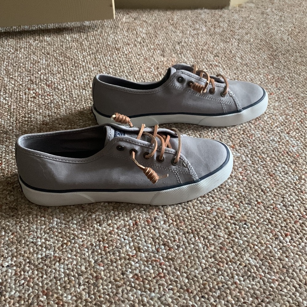 Sperry Top-Slider Memory Foam No Tie Gray Sneaker… - image 2
